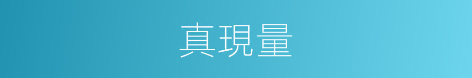 真現量的同義詞