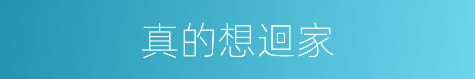 真的想迴家的同義詞
