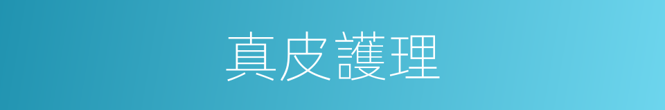 真皮護理的同義詞
