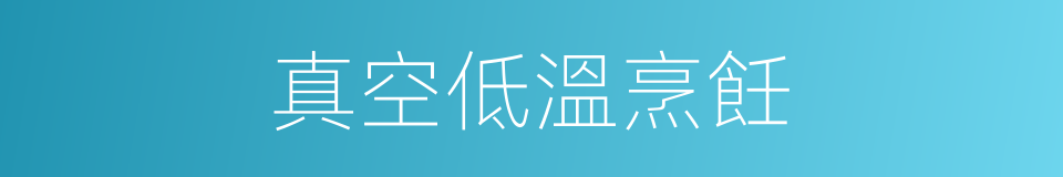 真空低溫烹飪的同義詞