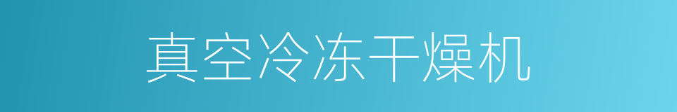 真空冷冻干燥机的同义词