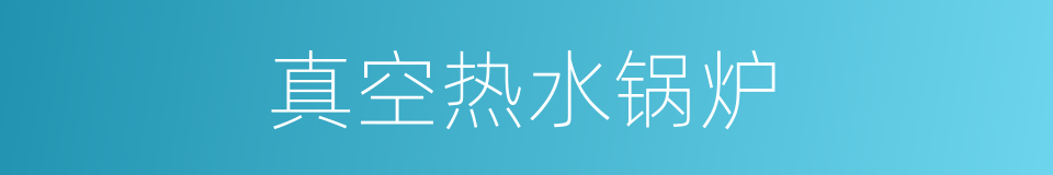 真空热水锅炉的同义词