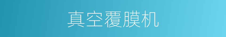 真空覆膜机的同义词