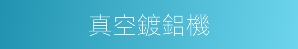 真空鍍鋁機的同義詞