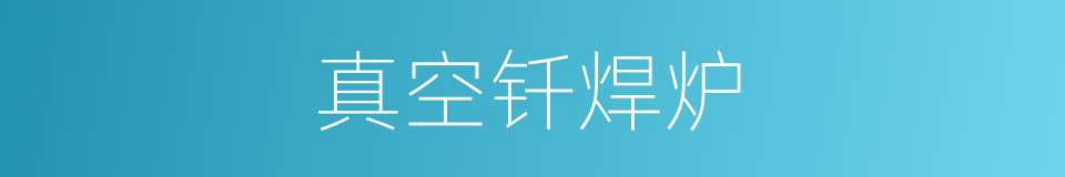 真空钎焊炉的同义词