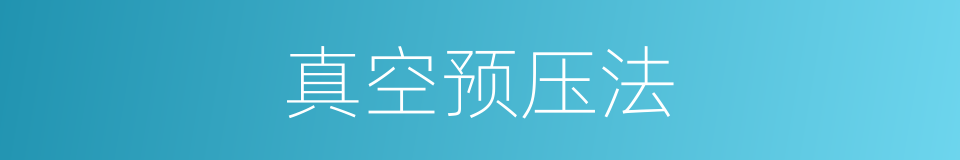 真空预压法的同义词