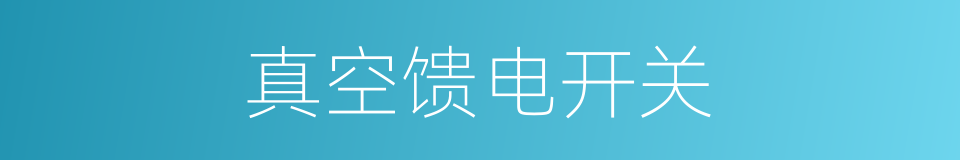 真空馈电开关的同义词