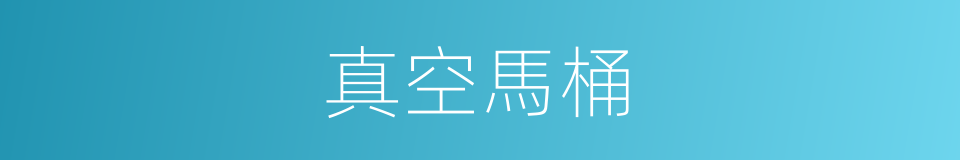 真空馬桶的同義詞