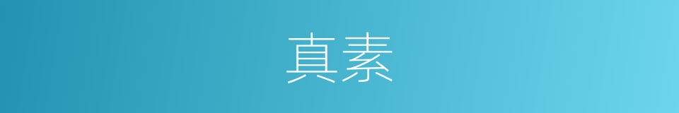 真素的意思