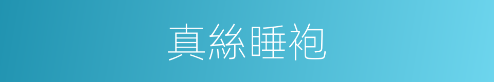 真絲睡袍的同義詞