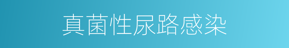 真菌性尿路感染的同义词