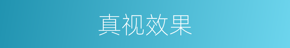 真视效果的同义词