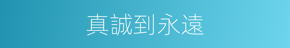 真誠到永遠的同義詞