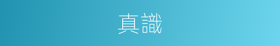 真識的意思