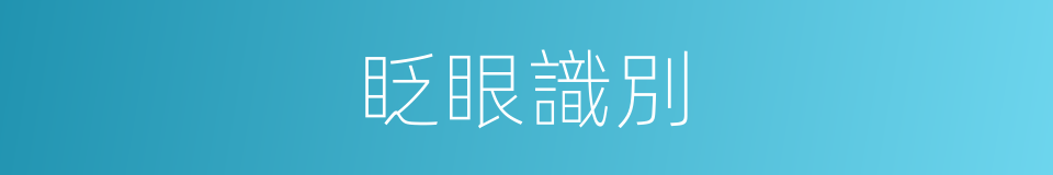 眨眼識別的同義詞