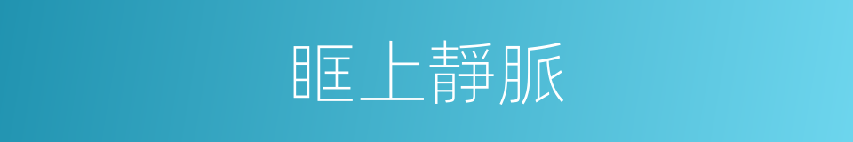 眶上靜脈的同義詞