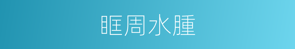 眶周水腫的同義詞