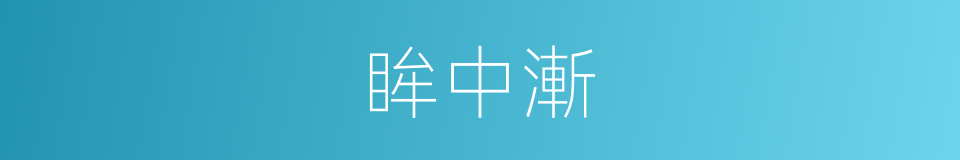 眸中漸的同義詞
