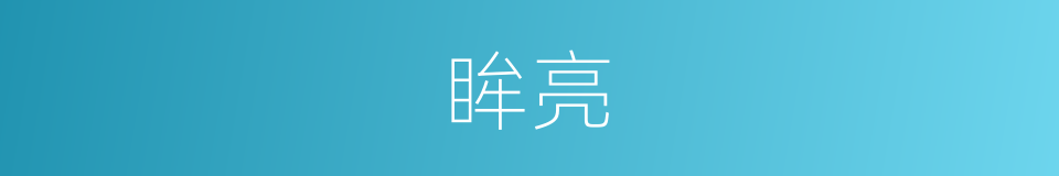 眸亮的同义词