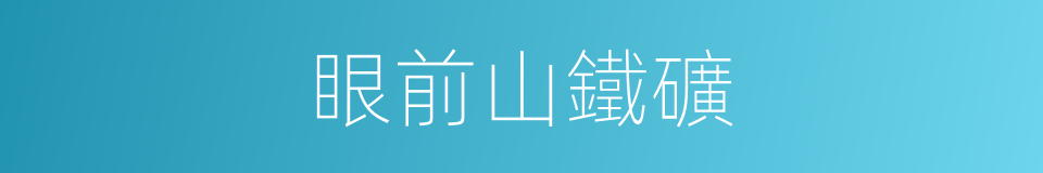 眼前山鐵礦的同義詞