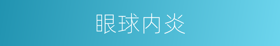 眼球内炎的同义词