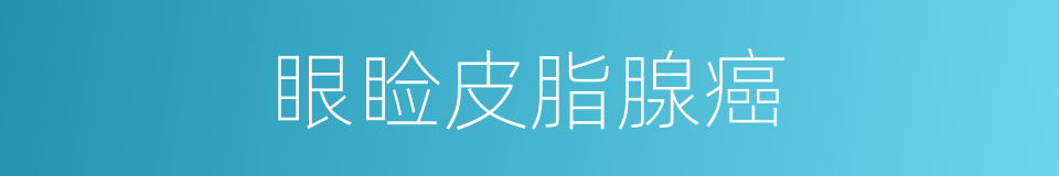 眼睑皮脂腺癌的同义词