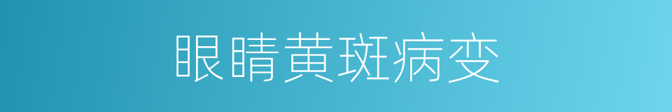 眼睛黄斑病变的同义词