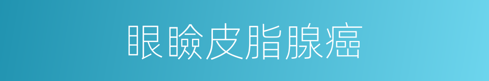 眼瞼皮脂腺癌的同義詞