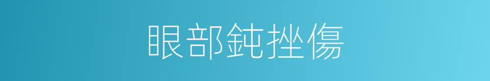 眼部鈍挫傷的同義詞