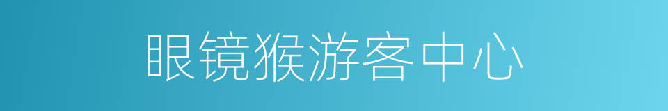 眼镜猴游客中心的同义词