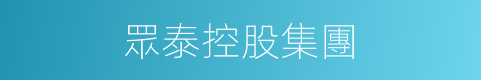 眾泰控股集團的同義詞