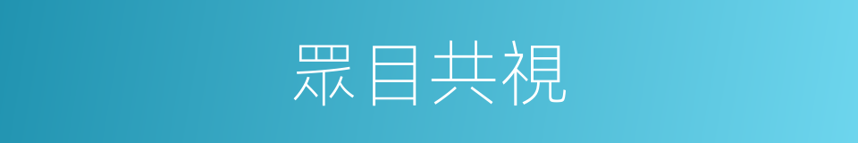 眾目共視的意思