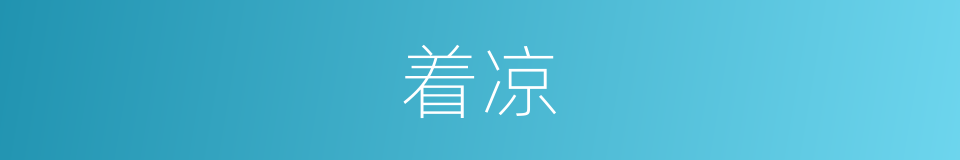 着凉的意思