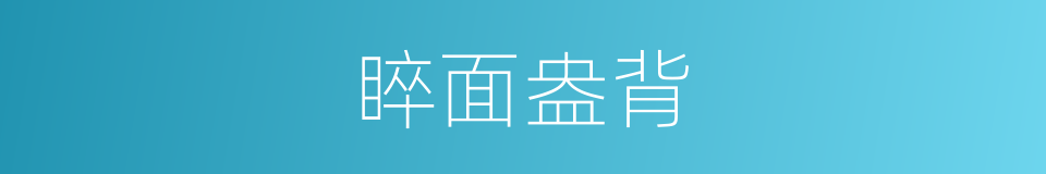睟面盎背的意思