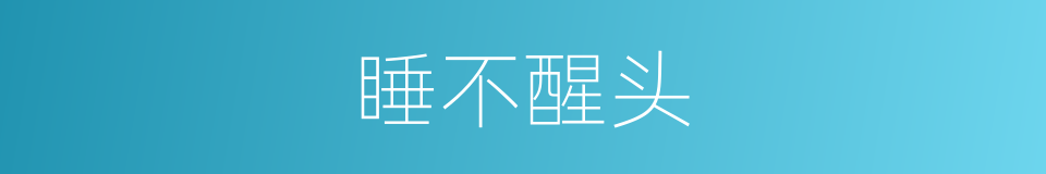睡不醒头的同义词