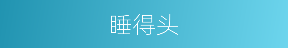 睡得头的同义词