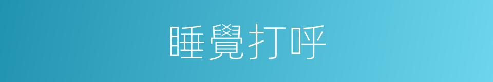 睡覺打呼的同義詞