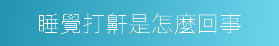 睡覺打鼾是怎麼回事的同義詞