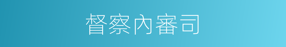 督察內審司的同義詞