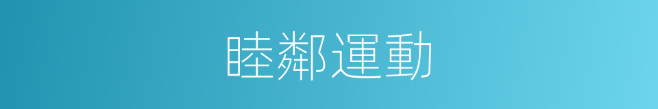 睦鄰運動的同義詞