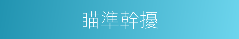 瞄準幹擾的同義詞