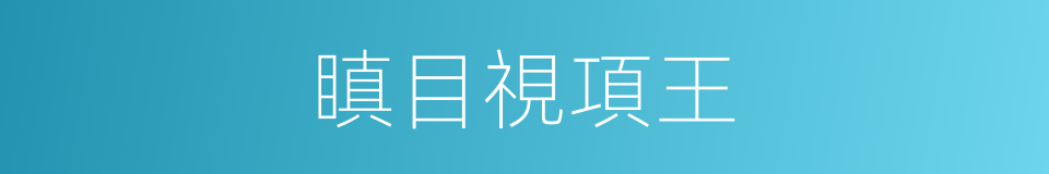 瞋目視項王的同義詞