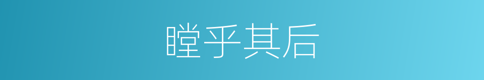 瞠乎其后的意思