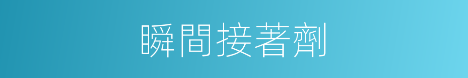 瞬間接著劑的同義詞
