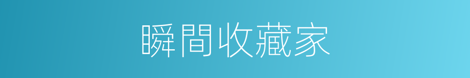 瞬間收藏家的同義詞