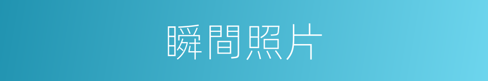 瞬間照片的同義詞