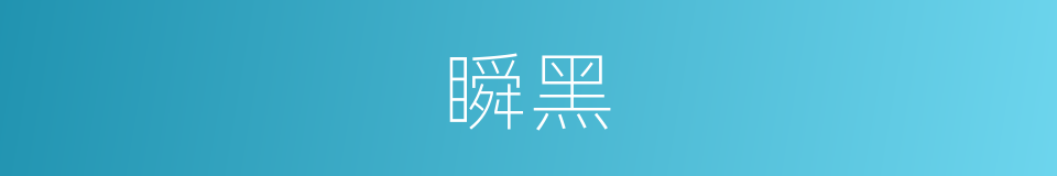 瞬黑的同义词