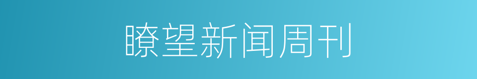 瞭望新闻周刊的同义词