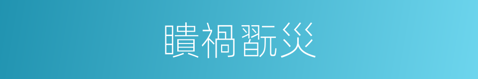 瞶禍翫災的意思