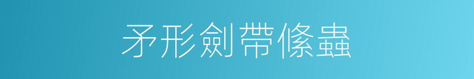 矛形劍帶絛蟲的同義詞